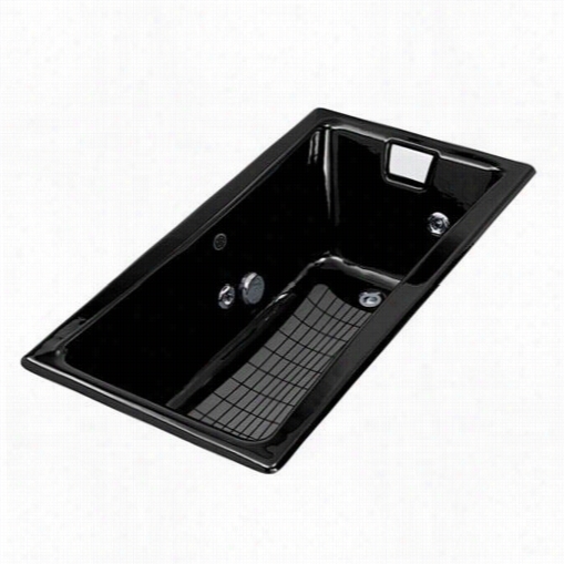 Kohler K-852-he Tea-for-two 60"" X 32"" Drop-in Whirlpool Bath With End Drain, Custom Pump Locatoin And Heater Without Trim