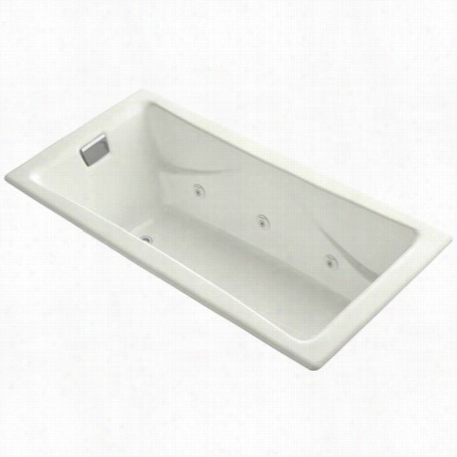 Kohler K-865h-m Tea-for-two 72"&quott; X 36"" Drop-in Whirlpoo Lbath Tub With Reversible Drain, Heater And Custom Pump Location Without Trim