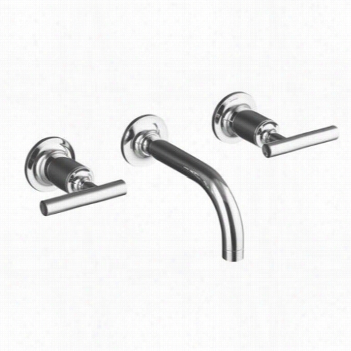 Kohler K--t14412-4 Purist Wall Mount 6"" Bathroom Faucet Trim With Lever Handles