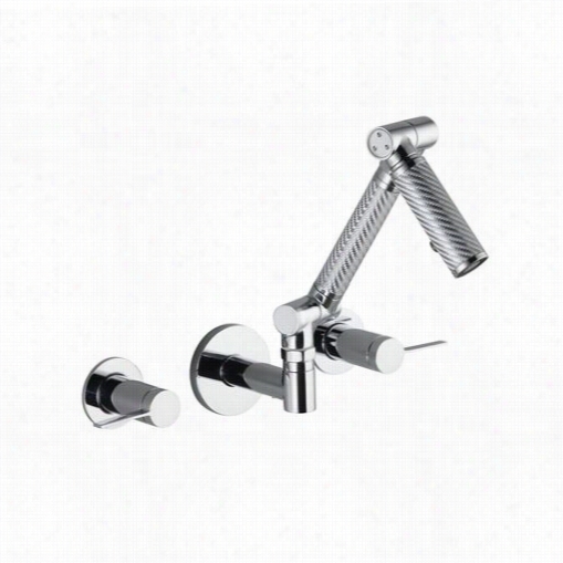 Kohler T6277-c11 Karbon Articulati Gn Wall Mount Bathroom Faucet Trimw Ith Silver Tube And Lever  Handles