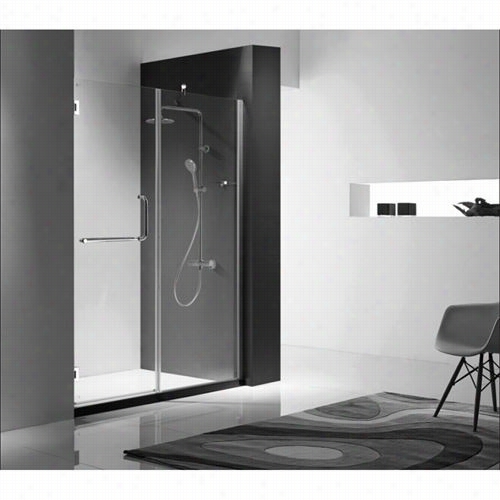 Paragon Bath 0at2-2222 Prima Premium 3/8"" Thick Clear Glass Frame-less Shower Door In Chrome