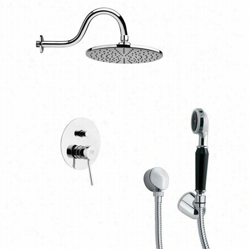 Remdr Y Nameek's Sfh670 Orsino 2-3/5"" Contemporary  Round Shower System In Chrome With 4-4/7""h Diverter