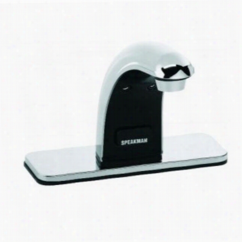 Speakman S-8710-ca Sensorflo Battrey Powered Seensor Faucet In Polished Chrome With 4&quuot;" Deckk Plate