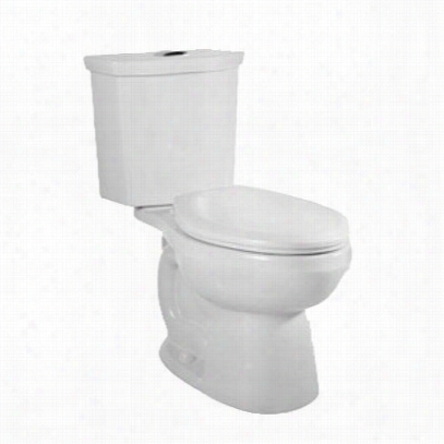 American Standrad 2888.516.020 H22option Dual Flush Right Height Bowl Two Piece Round Front Toilet In White With 12"" Roug Hin