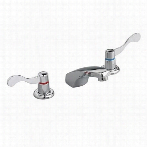 American Standard 4801.000.002 Heritage 2 Handle Widespread Bathroom Faucet In Polished Chrome With Pop Up Drain