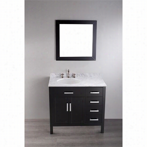 Bosconi Sb-2105 36"" Ocntemporary Ssnigle Vanity With Mirror - Conceit Top Included