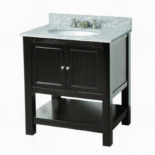 Foremost Gaea3022drgt Gazette 31&quoot;" Emptiness In Espresso With Granite Top And Single Bowl - Vanitty Topincluded