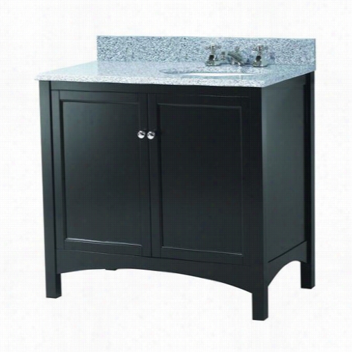 Foremost T Reana3722rb Haven 37&q Uot;" Vanity In Espresso With Napoli Granite Top With Right Offset Basin - Vanity Top Included