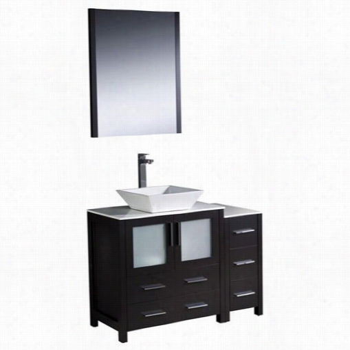 Fresca Fvn62-3012es-vslt Orino 42"" Modern Bathroom Vanity In Espresso With Indirect Cabinet And Vessel  Sink - Vanity Top Includded