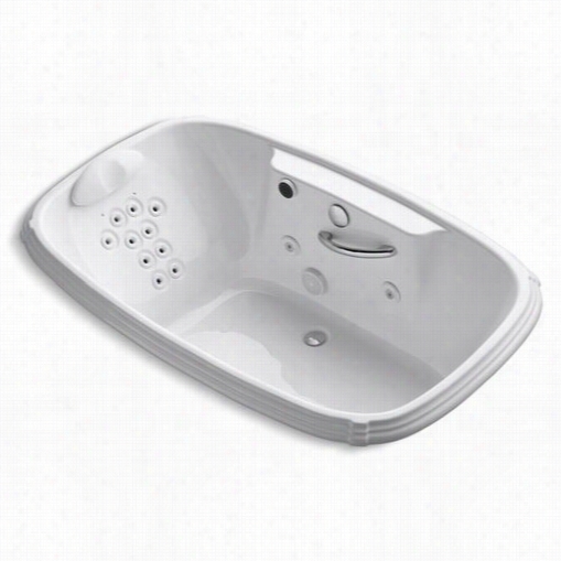 Kohler K-1457-rmp Ortrait 67"" X 42"" Dropin Whirlpook Bath With Heater, Grasp Rail Drillings, Right Hand  Pump And Massagee Experience