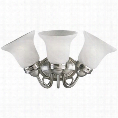 Progress Lighting P3188-09ebwb Bedford 3-light Vanity In Brushed Nickel