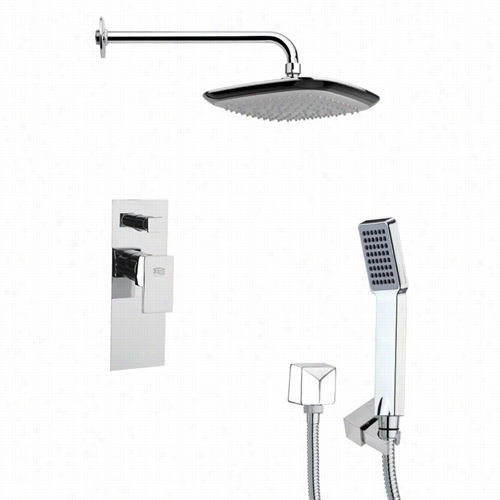 Remer By Nameek 's Sfh6116 Orsino 2-4/5"" Contemporary Square Shower System In Chrom Wih 6-1/9""h Diiverter