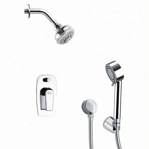 Remer By Nameek's Sfh6199 Orsino Contemporary Sleek Shower Fauctt In Chrome With Hand Shower