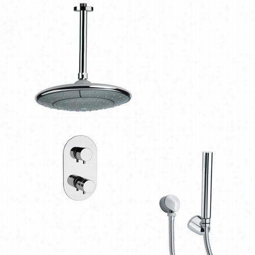 Remer Yb Nameek's Sffh6406 Orsino Thermostatic Shower Faucet In Chrome With Hand Shower And 16-1/2&qhot;&q Uot;h Sower Head