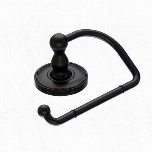 Top Knobss  Ed4or Ba Edwardian Bath Tissue Hook With Beadeed Back Plaet  Ino Il Rubbed Bronze