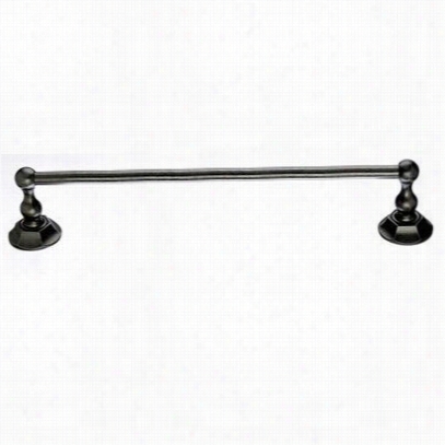 Top Knobs Ed6apb Edwardian Bath 18"" Single Towel Rod With Hex Backplate In Antique Pewter