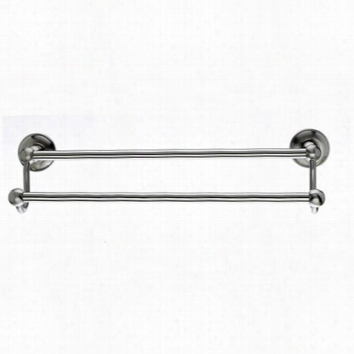 Top Knobs Ed9bsnd Edwardian Bath 24"" Double Towel Rod With Plain  Backplate In Brushed Satin Nickel