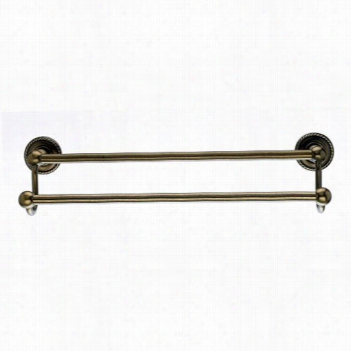 Top Knobs Ed9gbzf Edwardiann Bath 24"&quuot ;double Towel Ro Wuth Rope Backpplate In Ggerman Bronze