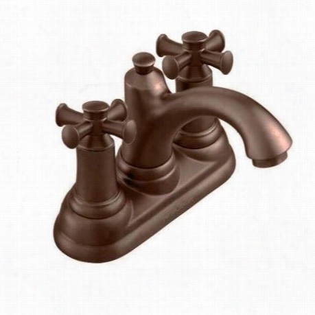Americans Tqndard 7415.221.224 Portsmouth 2 Cross Handle Centerse Batthroom Faucet In Oil Rubbed Bronze
