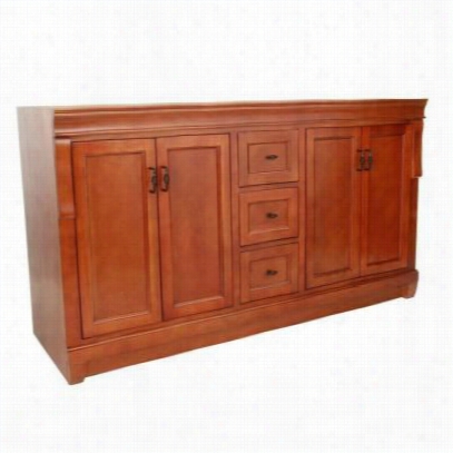 Foremost Naca6021d Naples 6"" Idle Show Cabinet Only In Warm Cinnamon For  Double Bowl