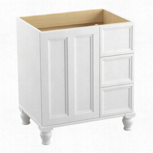 Kohler 99517 -lg Rdamask 30"" Legs Vanity Cabinet Onl Y With 1 Doors And 3 Drawers On Right