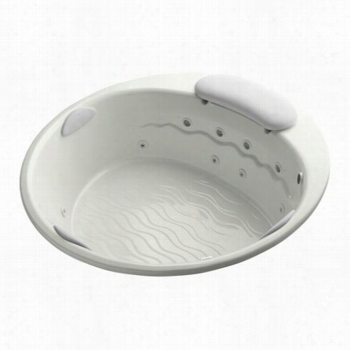 Kohler K-1399-h3 Riverbath Round 75"" Whirlpool Less Chrmatherapy