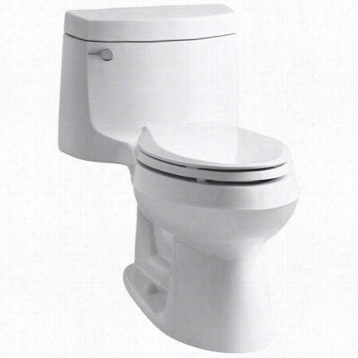 Kohler K-3828 Cimarron One Ipece Elongatted 1.28 Gpf Comfort Height Toilet With Left Hhand Trip Lever