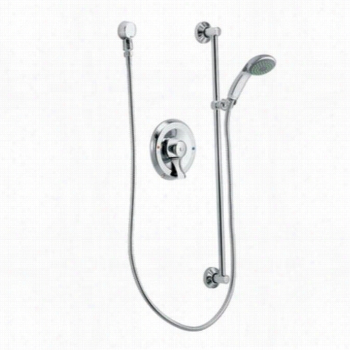 Moen T8346ep15 Commercial Posi-temp T Ransfr Shower Only In Chrome By The Side Of Glide Bar, Drop Ell And Meta Hose