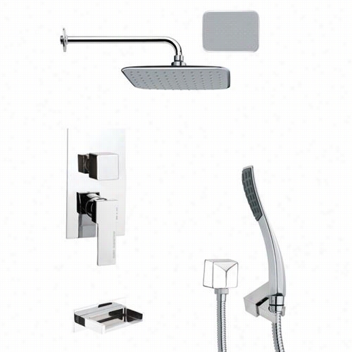 Remer By Nameek's Tsh1436 Tygs Recent Shower System In Chrome With 2-1/3""w Handheld Shower