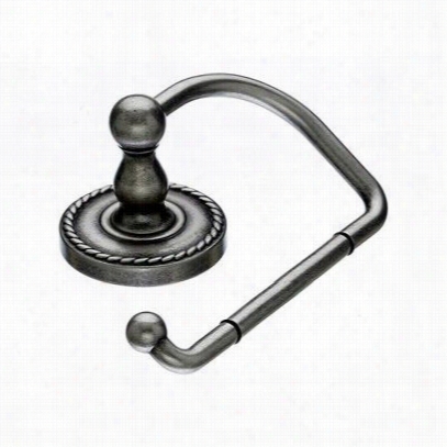 Top Knobs Ed4apf Edwardian Bath Tisssue Hook  With Rope Backplate In Antique Pewter