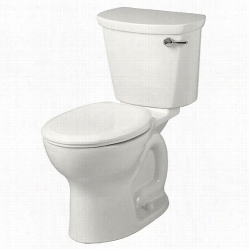 American Criterion 215ba105.020 Cadet Pro Right Height Round Front 1.2 8gpf Toilet In White With Right Trip Lever Placement