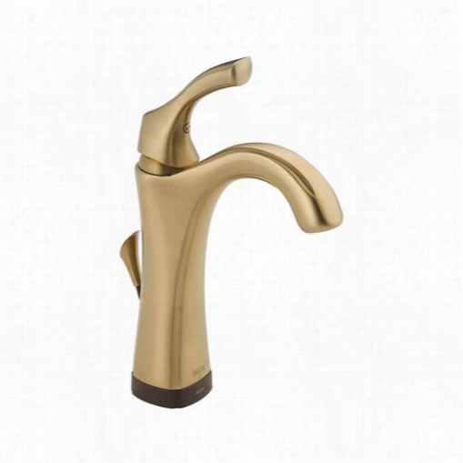 Dleta 592t-cz-dst Addsion Single Handle Lavatory Fauce T With Touch2o.xt Technology In Champagne Bronze