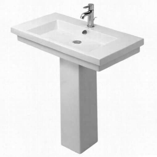 Duraivt D30013-d30014 2nd Floo 31 1/2&quto;" Washbasin With Pedestal Base