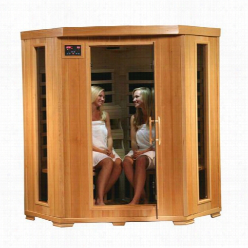 Heatwave Sauna Sa2420dxtucson 4 Person Infrared Corner-unit Sauna Wit Hcarbo Nheaters