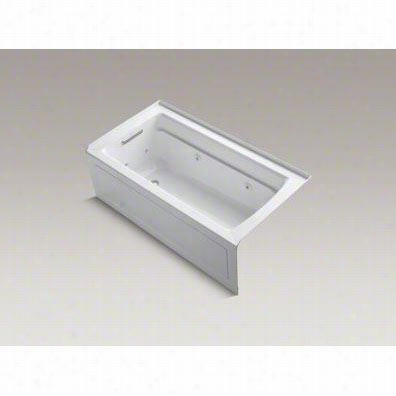 Kohler K-1122-law Archer 60"" X 32"" Alcove Whirlpool Bath Wjth Integral Apron And Left Hand Drain