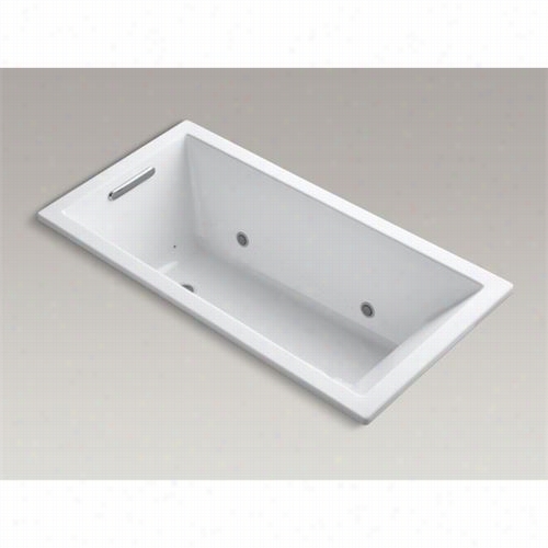Kohler K-1167-gvbcw Underline 60"" X 30"" Drop-in Vibracoustic And Bubblemasage Air Bath Tub With Baks Heated Sufrace And Chromatherapy