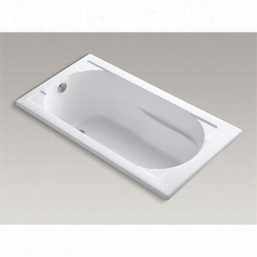 Kohler K-1357-vbw Devonshire 60"" X 32"&uqot; Drop In Vibracouetic Bath Tubwith Reversible Drain