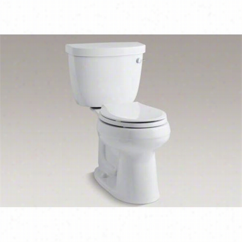 Kohler K-38511-ur Cimarron 1.28 Gpf Two Piece Round Front Comfort Elevation Toillet With Insuliner Tank Liner