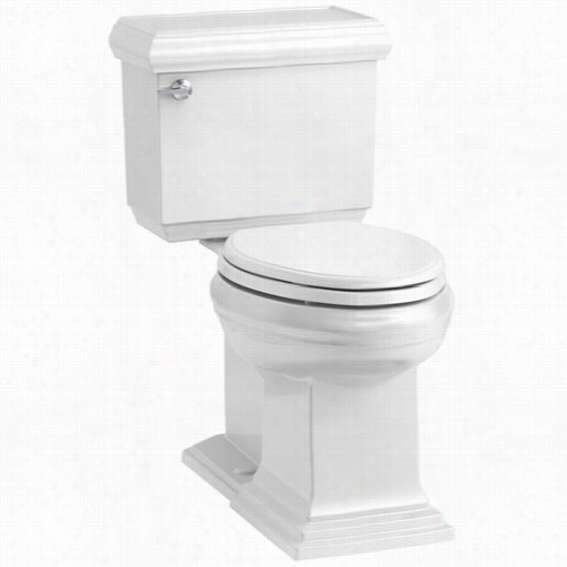 Kohler K-6999 Memoirs Classic Comfort Heiight 2-piece Elongated 1.28 Gpf  Toilet With Aquapiston Flush Tschnloogy, Concealed Trapway And Left-hand Trip Lever