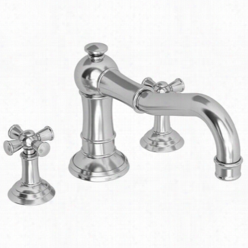 Newport Brass 3- 2466 Double Handle Deck Mounted Roman Tub Filler With Tub Spout And Metal Cross Handles