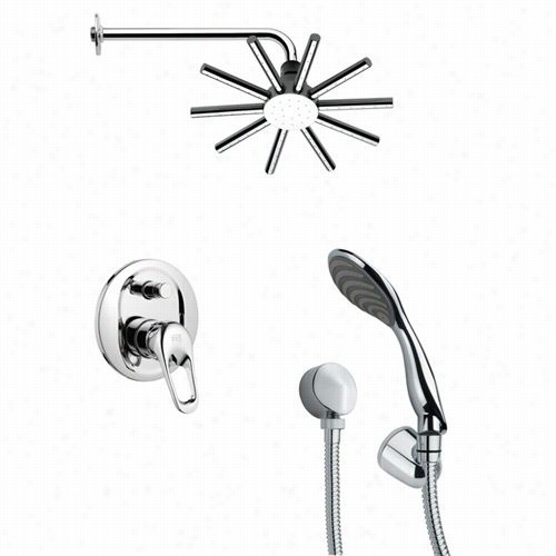 Remer By Nameek's Sh6085 Orsino 3-1/3&quto;" Sleek Contemporary Shower System  In Chrome  With 4-1/2" ;"h Diverter