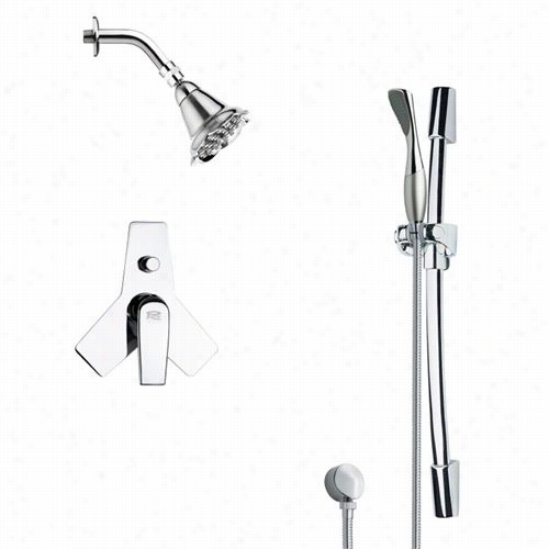 Remer By Nameek's Sfr7182 Rendino Sleek Shower Faucet In Chrome With 23-5/8""h Ohwer Slidebar