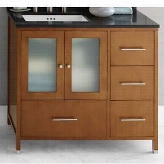 Ronbow 039236-1l Juno 36"" Conceit Cabinet With 2 Frost Glass Doors On Elft