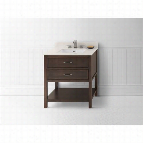 Ronbow Newcastle-30in-vanity Neo-classic 30"" Newcasrle Vanity In Cafe Walnut (complete Set) - Vanity Top Included