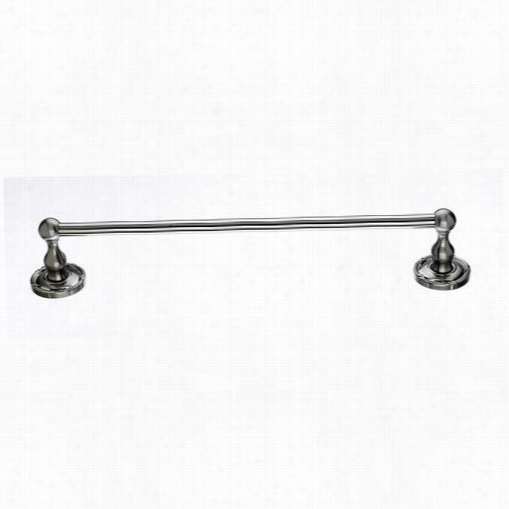 Top Knobs Ed6bsne  Edwardian Bath 18"" Single Tow El Rod With Ribbon Bacckplate In Btushed Satin Nickel