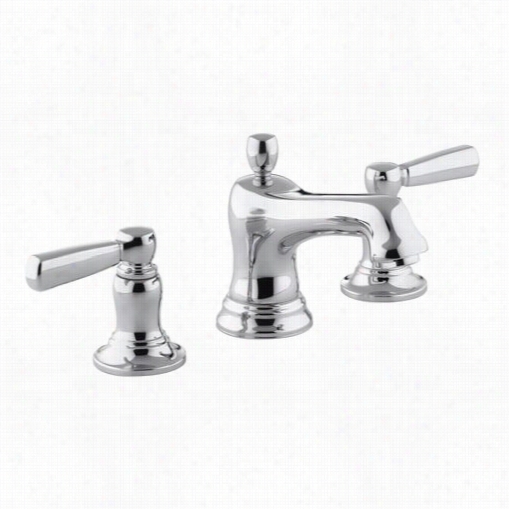 Kohler K-10577-4 Bacnroft Widesperad Bathroom Faucet With Metal Lever Handles