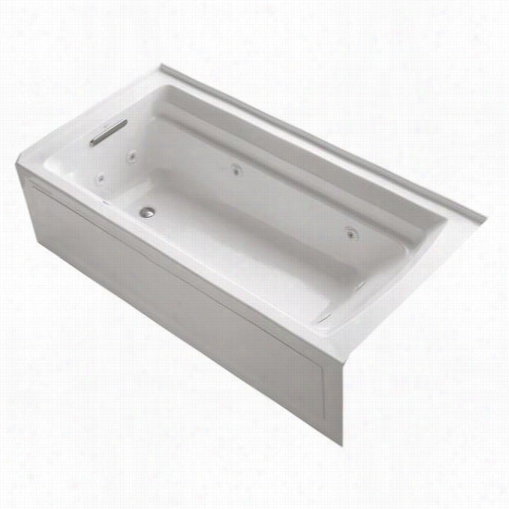 Kohlwr K-1124-law Archer 72"" X 36"" Alcove Whirlpool Bath With Integral Tile Flange And Left Hand Drain