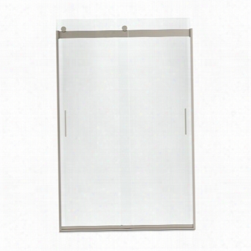 Kohler K-706010-l Levity 74"" X 47-5/8"" Sliding Shower Door With Towel Bar And 3/8"" Crystal Clear Glass