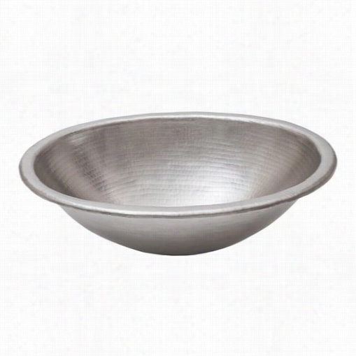 Premier Copper Lo19ren 19"&qquot; Oval S Elf Rimming Hammered Coppre Single Basin Bathroom Sink