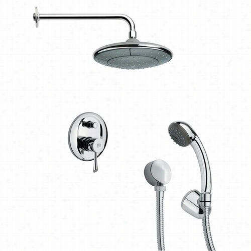 Remer Byy Nameek's Sfh6033 Orsino 4-5/7"" Round Shower Faucet In Chroe Wiht Hand Shower And 4-4/7&qout;&quuot;h Diverter